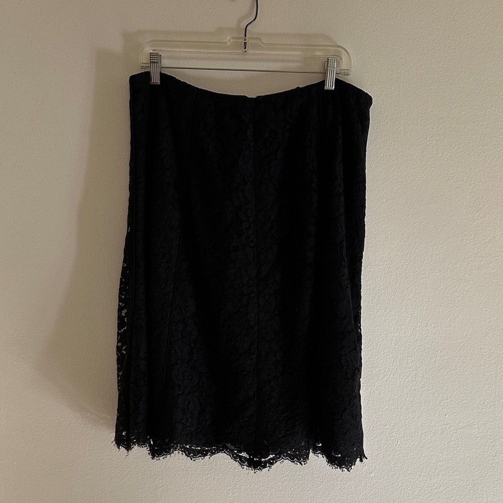 Dana Buchman Black Lace Midi Skirt